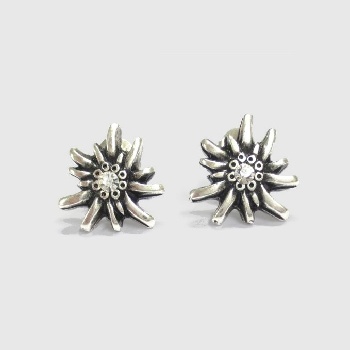 Ohrring Edelweiss (rd. 1cm) / 23-0202