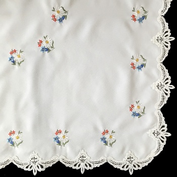 Doilies with guipure lace (obl. 40x90cm) / 80-1649