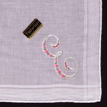 Handkerchiefs embroidered (sq. 32x32cm) / 81-0314-E