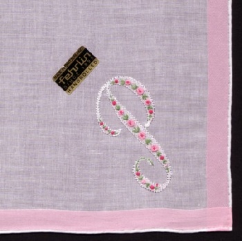 Handkerchiefs embroidered (sq. 32x32cm) / 81-0314-P