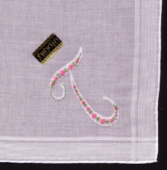 Handkerchiefs embroidered (sq. 32x32cm) / 81-0314-T