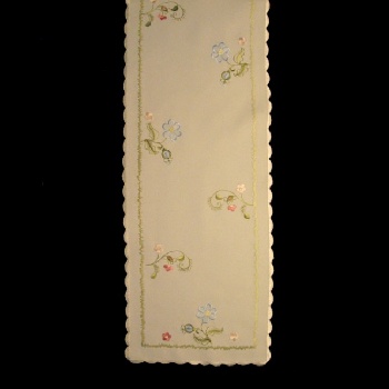 Table ribbons embroidered (obl. 25x180cm) / 83-8050