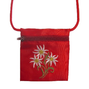 Purse embroidered (9x9cm) / 92-1002-05
