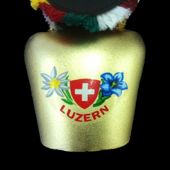 Glocke mit Aufkleber 'Luzern' (4x10cm) / 93-0100-04