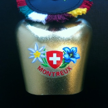 Glocke mit Aufkleber 'Montreux' (7x21cm) / 93-0100-07