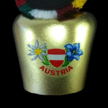 Glocke mit Aufkleber 'Austria' (4x10cm) / 93-0100-20