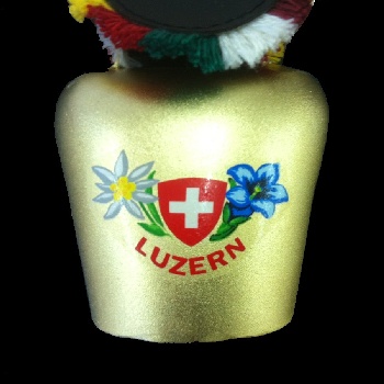 Glocke mit Aufkleber 'Luzern' (6x15cm) / 93-0101-04