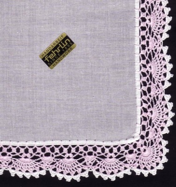 Fehrlin Textil AG - Onlineshop - Taschentücher umhäkelt, 100% BW, w