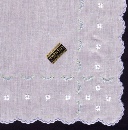 Handkerchiefs mach. emb. (sq. 28x28cm) / 10-1027-12