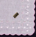 Handkerchiefs mach. emb. (sq. 28x28cm) / 10-1027-ass.