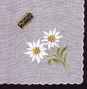 Handkerchiefs mach. emb. (sq. 25x25cm) / 10-1058