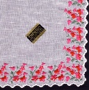 Handkerchiefs mach. emb. (sq. 30x30cm) / 10-1285