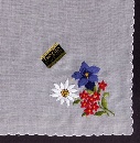 Handkerchiefs mach. emb. (sq. 25x25cm) / 10-1302