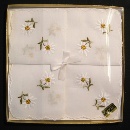 Handkerchiefs emb. in gift-boxes of 1 piece (sq. 20x20cm) / 11-0531