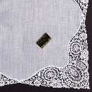 Handkerchiefs with guipure lace (sq. 25x25cm) / 20-1136