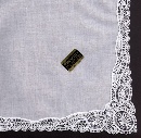 Handkerchiefs with guipure lace (sq. 26x26cm) / 20-1138