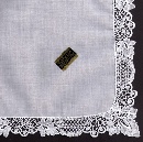 Handkerchiefs with guipure lace (sq. 27x27cm) / 20-1140