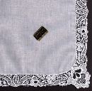 Handkerchiefs with guipure lace (sq. 27x27cm) / 20-1141