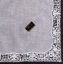 Handkerchiefs with guipure lace (sq. 26x26cm) / 20-1142