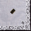Handkerchiefs with guipure lace (sq. 28x28cm) / 20-1147