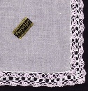 Handkerchiefs with crochet lace (sq. 28x28cm) / 30-1509-11