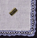 Handkerchiefs with crochet lace (sq. 28x28cm) / 30-1509-12