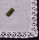 Handkerchiefs with crochet lace (sq. 28x28cm) / 30-1509-ass.