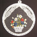 Window decorations embroidered (rd. 20cm) / 5-5725