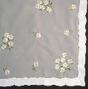Decken bestickt Organdy/Satin (90x90cm) / 80-1085