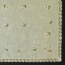 Tablecloths half-linen emb. with lace (sq. 90x90cm) / 80-1577