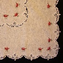 Decken mit Aetzspitze (90x90cm) / 80-1653