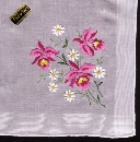Handkerchiefs embroidered (sq. 37x37cm) / 81-0423