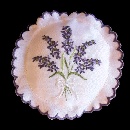 Duftkissen bestickt (rd. 13cm) / 83-5522
