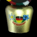 Glocke mit Aufkleber 'Germany' (5x13cm) / 93-0100-30